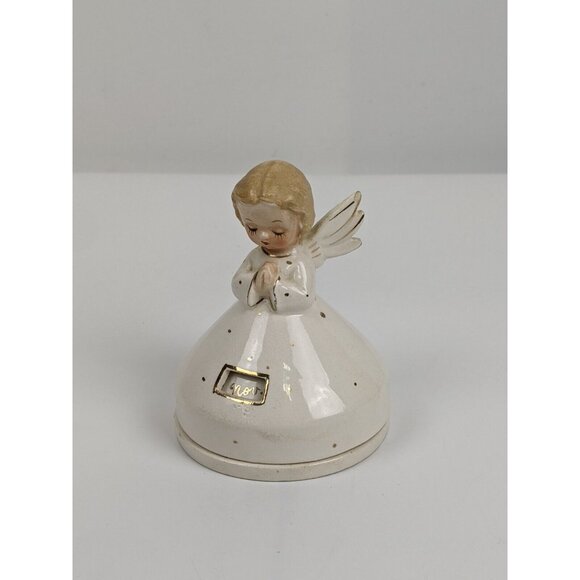 Art Japan 1957 Rotating Birthday Month Angel Tinket Box